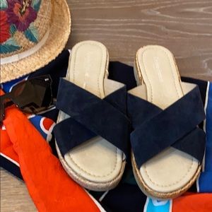 Leather espadrille sandals